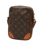 ルイ ヴィトン モノグラム ダヌーブ 斜め掛け ショルダーバッグ M45266 ブラウン PVC レザー レディース LOUIS VUITTON 【中古】